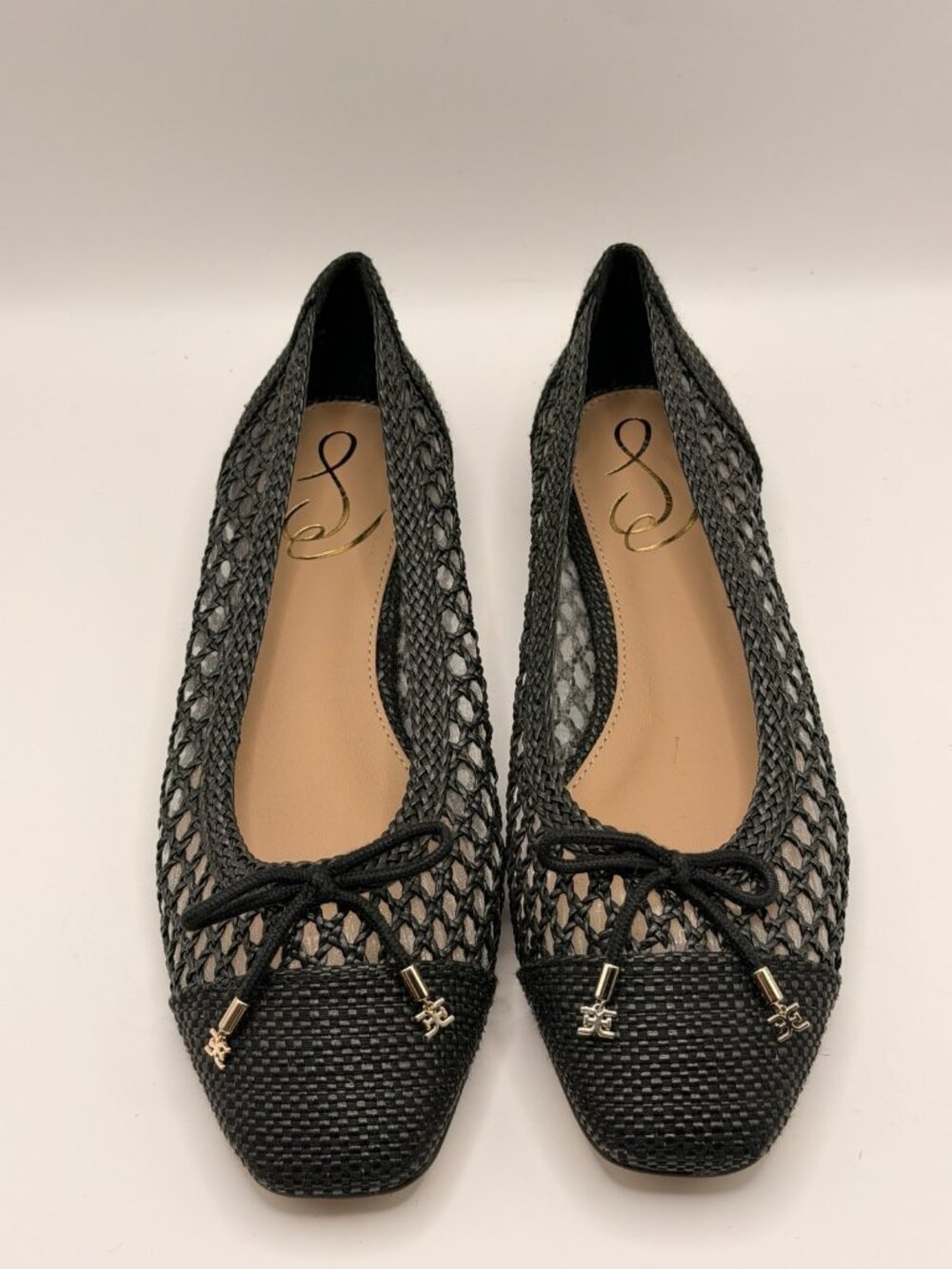 Sam Edelman Womens May Black Leather Flats Sz 7.5